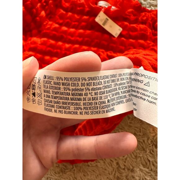 NWT Anthropologie English Factory Short-Sleeve Mock-Neck Textured Top Size XS - Picture 8 of 8